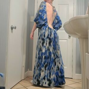 blue asos maxi